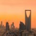 Riyadh skyline at sunset with the Kingdom Centre tower