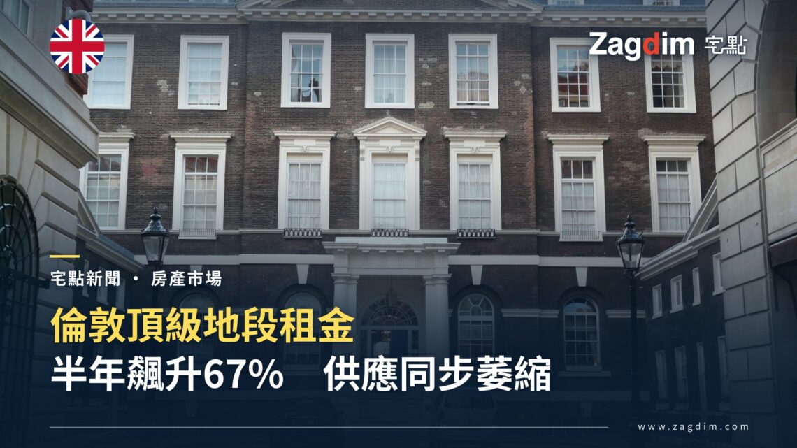 倫敦頂級地段租金半年飆升67%