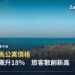 拉斯海馬濱海公寓與棕櫚樹林蔭道空拍