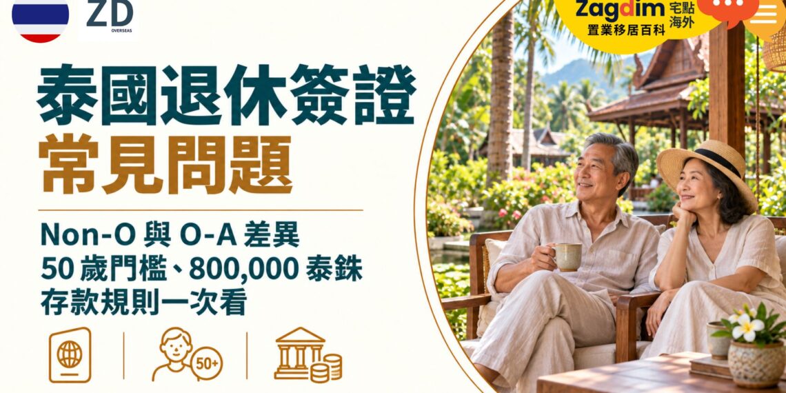 泰國退休簽證常見問題:Non-O 與 O-A 差異、50 歲門檻、800,000 泰銖存款規則一次看