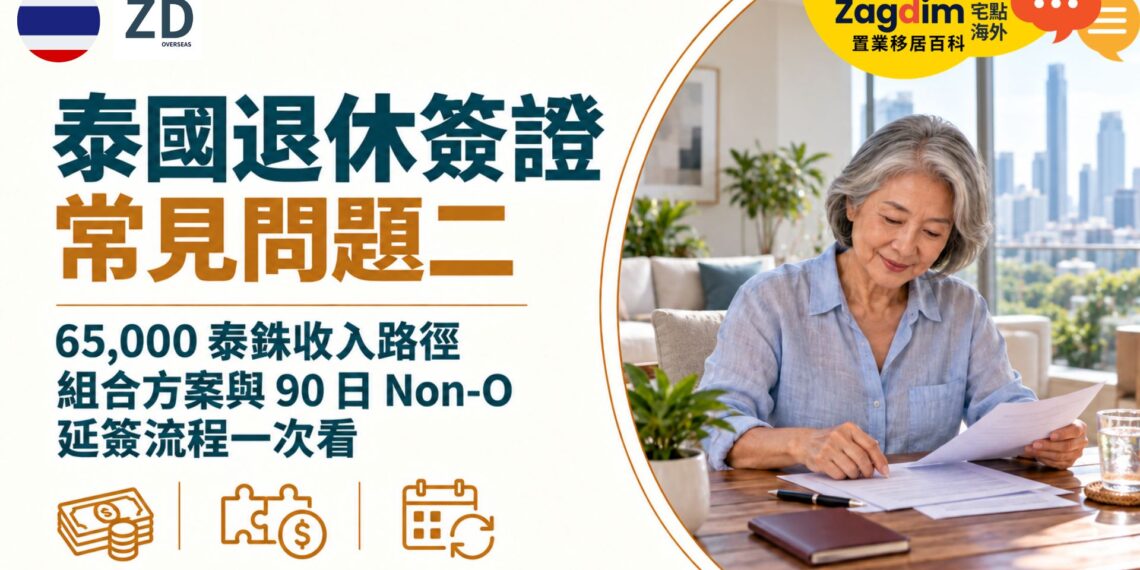 泰國退休簽證常見問題二:65,000泰銖收入路徑、組合方案與90日Non-O延簽流程一次看