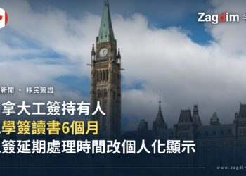 加拿大國會山莊中央大樓,象徵聯邦政府——配合工簽持有人免學簽讀書與處理時間個人化新聞
