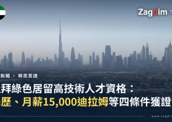 杜拜天際線(含哈里發塔)配搭宅點新聞標題:杜拜綠色居留高技術人才資格四條件