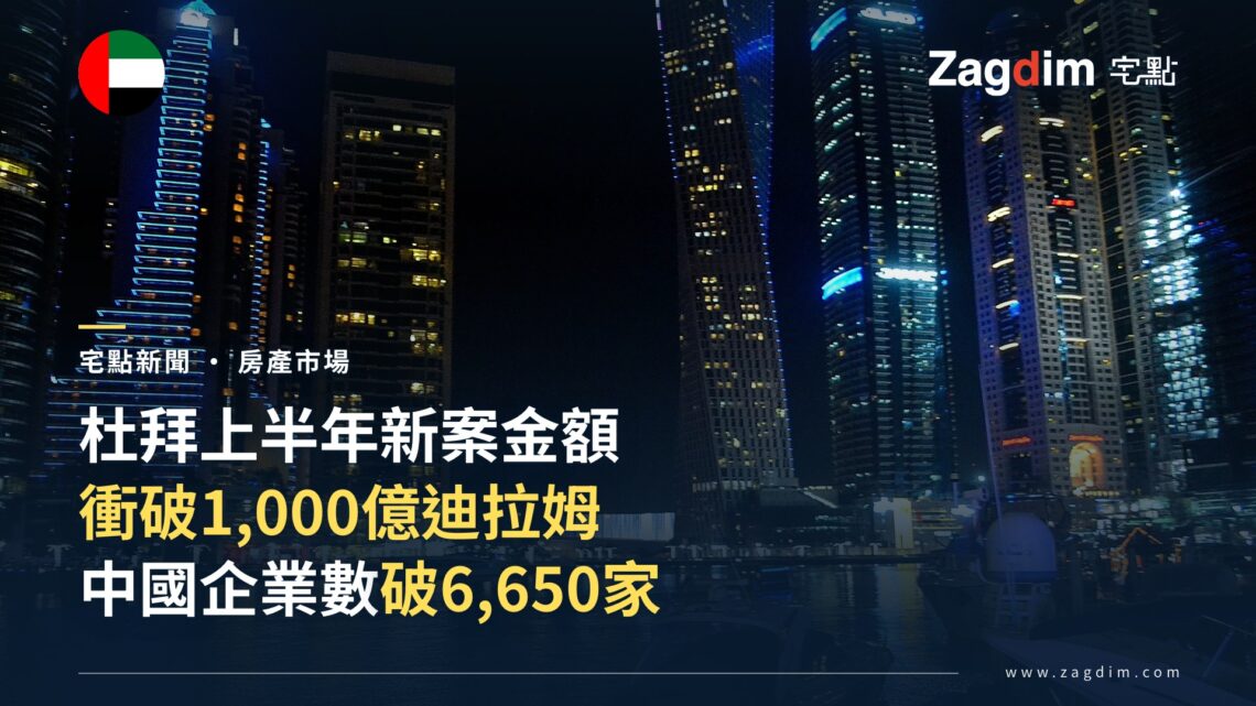 杜拜Dubai Marina夜景天際線,象徵杜拜房地產建案推出與商業投資活動