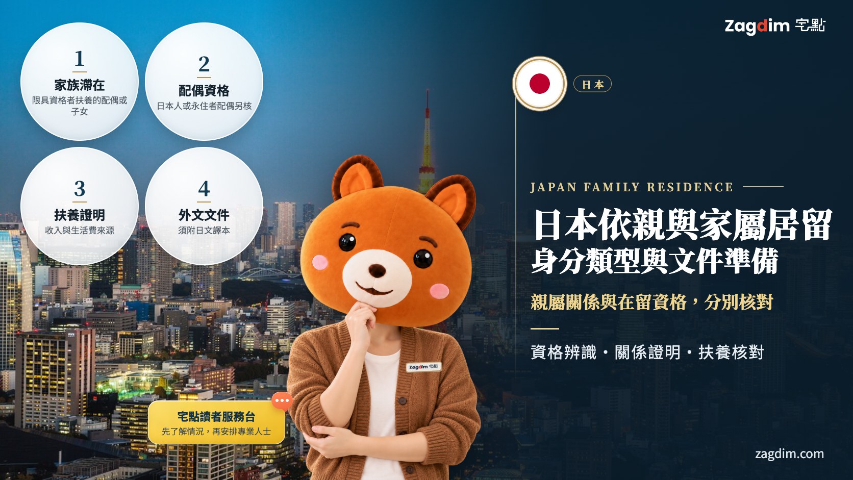 日本依親與家屬居留頭圖:親屬關係與在留資格,分別核對