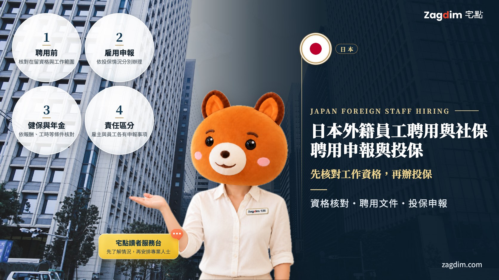 日本外籍員工聘用與社保頭圖:先核對工作資格,再辦投保