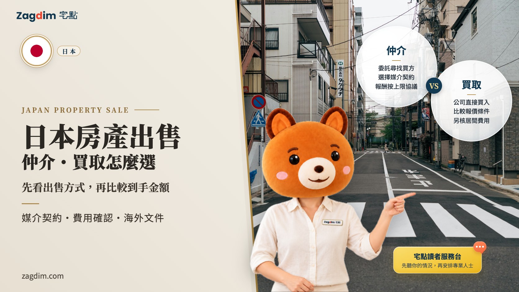 日本房產出售頭圖：先看出售方式，再比較到手金額