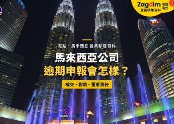 吉隆坡雙子塔夜間噴泉,配公司逾期申報後果主題