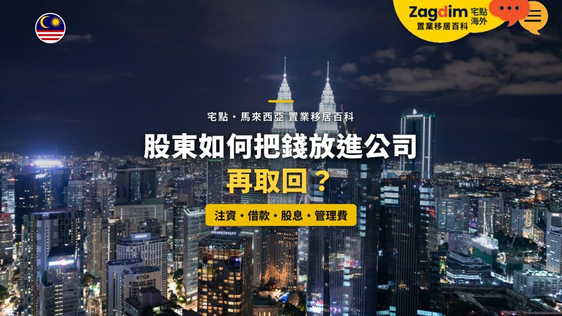 吉隆坡市中心夜景全景,配股東與公司資金往來主題