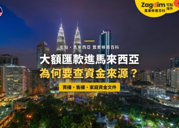 吉隆坡雙子塔與城市夜景,配大額匯款資金來源審查主題