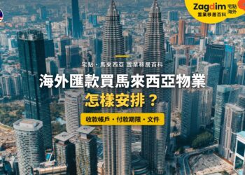 吉隆坡市中心高樓群鳥瞰，配海外匯款買樓付款主題