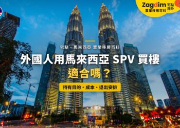 黃昏的吉隆坡雙子塔與車流,配外國人用 SPV 買樓主題