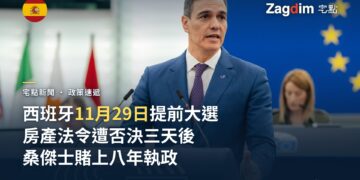 西班牙總理佩德羅・桑傑士在歐洲議會發言台上講話,背景為歐盟旗幟