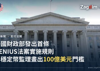 美國財政部大樓正面,艾伯特·加勒廷雕像立於門廊前