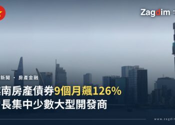 胡志明市天際線(比特斯科金融塔與在建高樓),示意越南房地產開發商債券融資